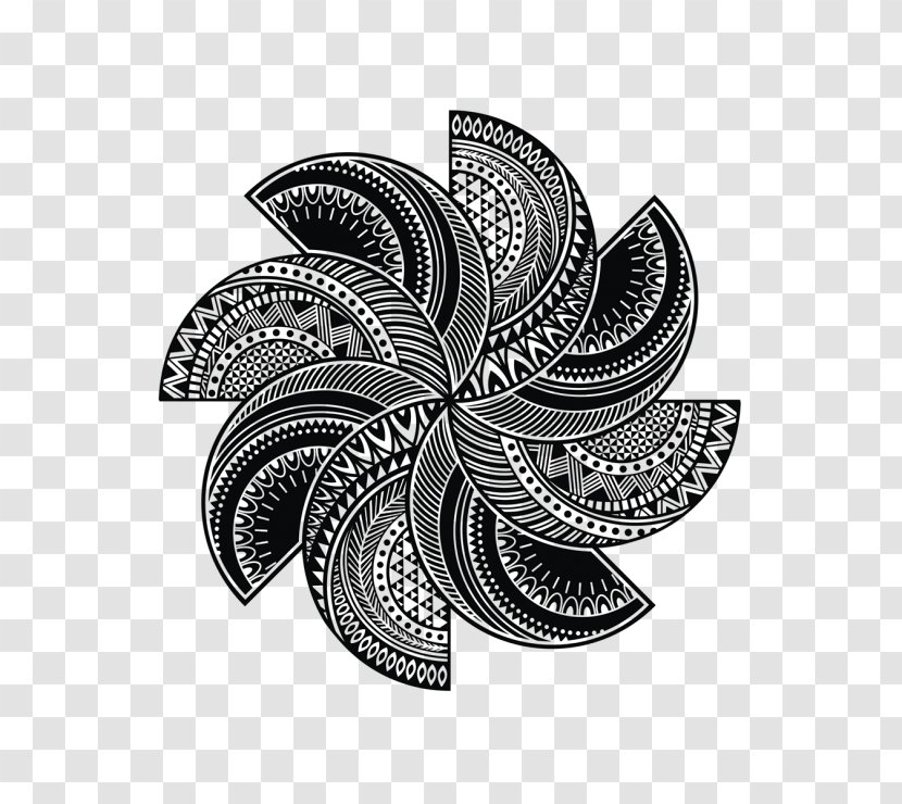Art Graphic Design Floral Drawing - Black And White Transparent PNG