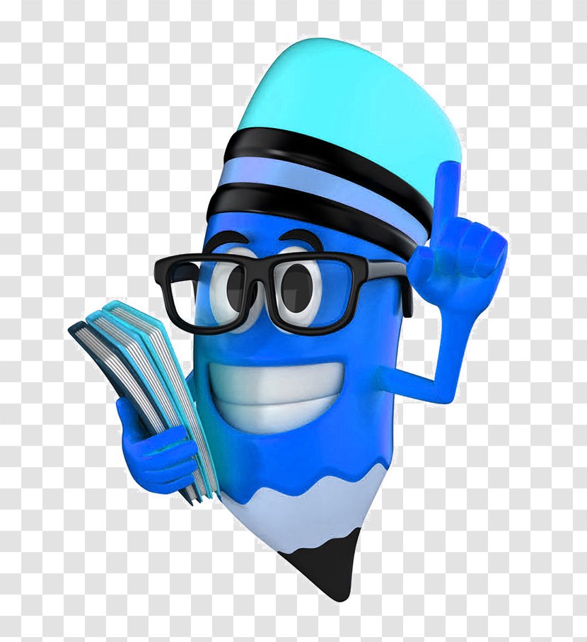 Pencil Clip Art - Technology - 3D Villain Holding A Book Transparent PNG