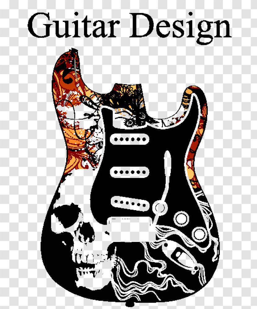 Visual Arts Bass Guitar Electric Graphic Design - Motif - Skull Pattern Printing Transparent PNG