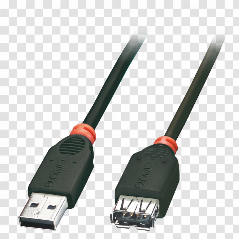 USB 3.0 Extension Cords Electrical Cable Lindy Electronics - Usb Transparent PNG