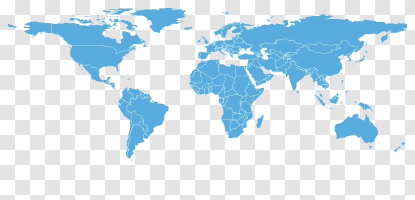 World Map Vector - Mercator Projection Transparent PNG