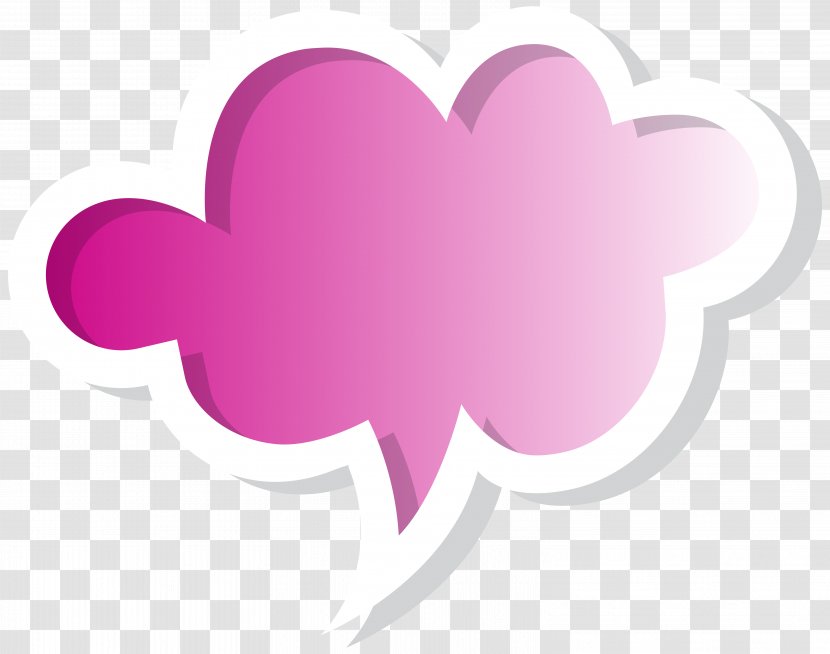 Speech Balloon Clip Art - Royalty Free - Bubble Cloud Pink Image Transparent PNG