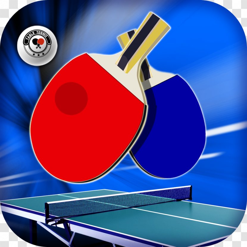 Epic Table Tennis Ping Pong Game - Electric Blue Transparent PNG