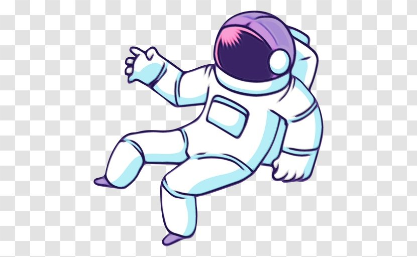 Astronaut Cartoon - Gesture Line Art Transparent PNG