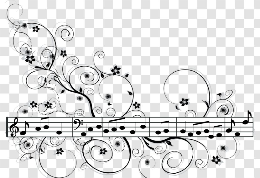 Musical Note Pattern - Heart - Background Notes Transparent PNG