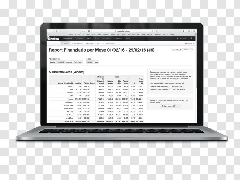 Apptica IKentoo SA Netbook Cash Register - Web Page - Dente Transparent PNG