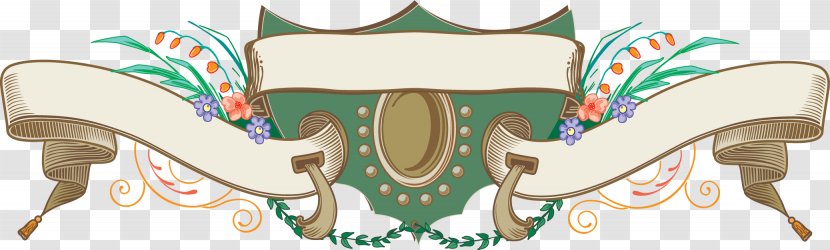 Coat Of Arms Heraldry Vignette Clip Art - Frame - Green Banner Transparent PNG