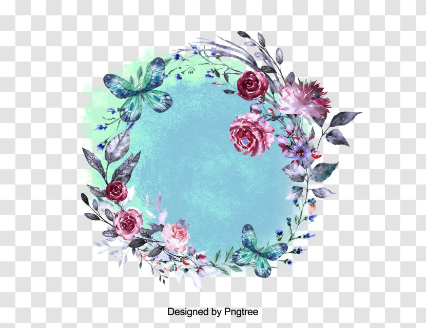 Flower Clip Art Adobe Photoshop Wreath - Watercolor Painting Transparent PNG