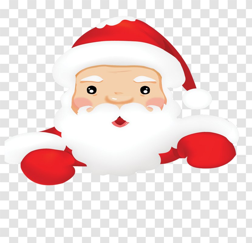 Santa Claus Christmas Ornament Gift - Finger Transparent PNG