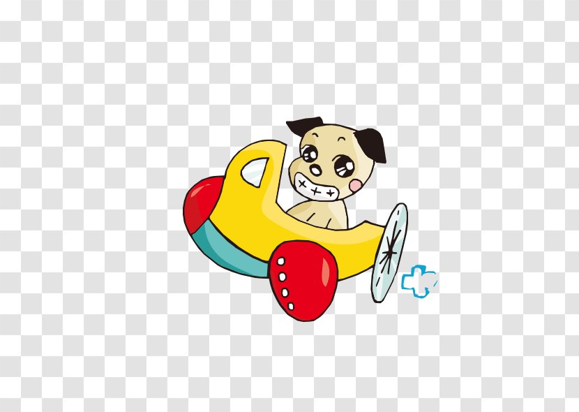 Airplane Cartoon Dog - Like Mammal - Fly Puppy Transparent PNG