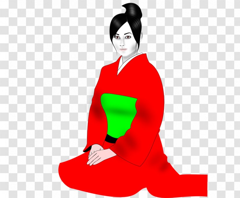 Woman Japan Kimono Clip Art - Fictional Character Transparent PNG