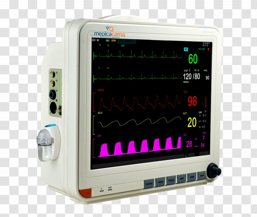 Display Device Monitoring Intensive Care Unit Vital Signs Patient - Technology - Agama Transparent PNG