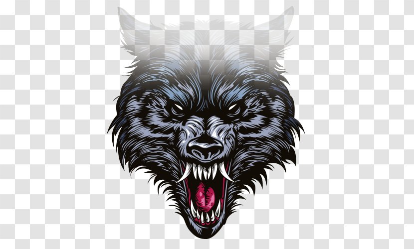 Gray Wolf Drawing Illustration - Art - Werewolf Avatar Transparent PNG