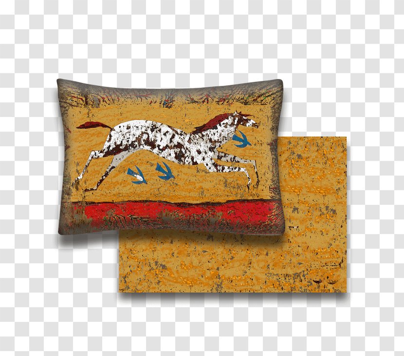 Arabian Horse American Paint Throw Pillows Trot - Western Painted Transparent PNG