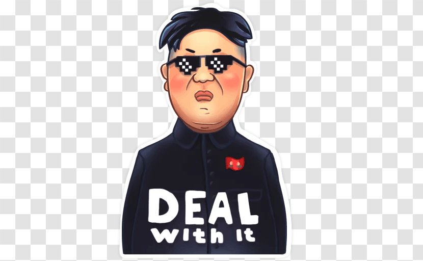 Sticker Telegram Kim Jong-un Glasses - Cool Transparent PNG