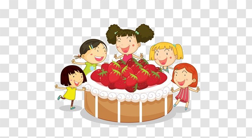 Shortcake Strawberry Cream Cake Cupcake Birthday Clip Art - Cartoon Material Transparent PNG