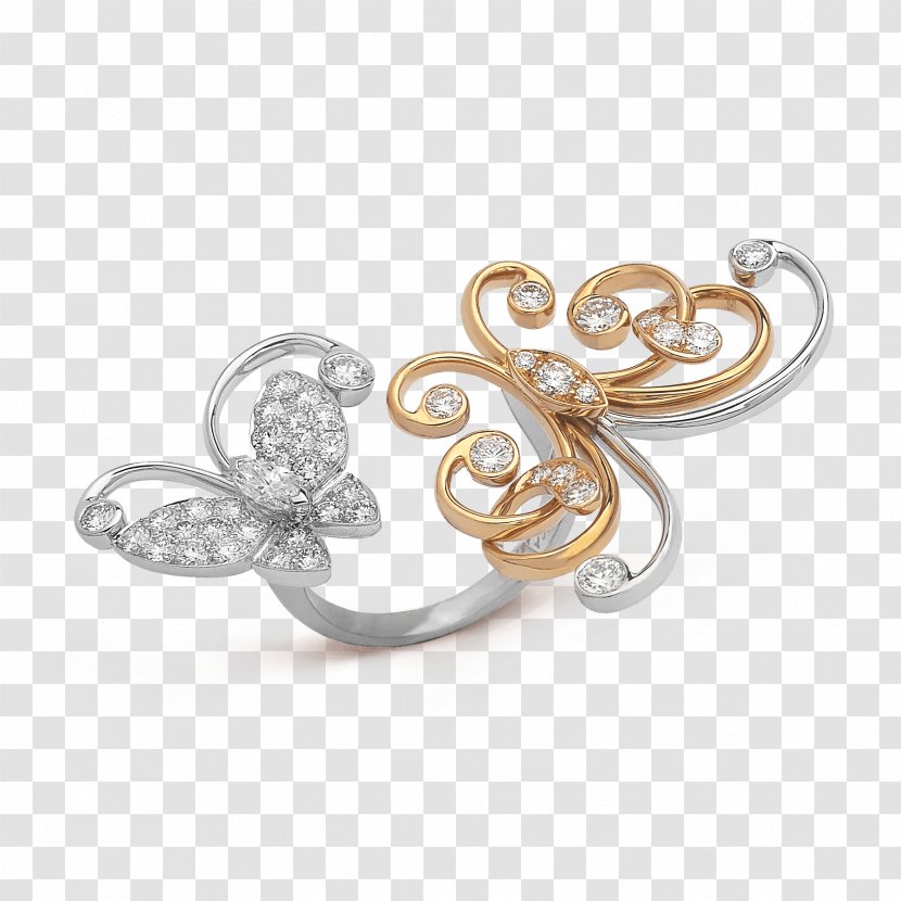Earring Van Cleef & Arpels Jewellery Butterfly - Diamond Transparent PNG