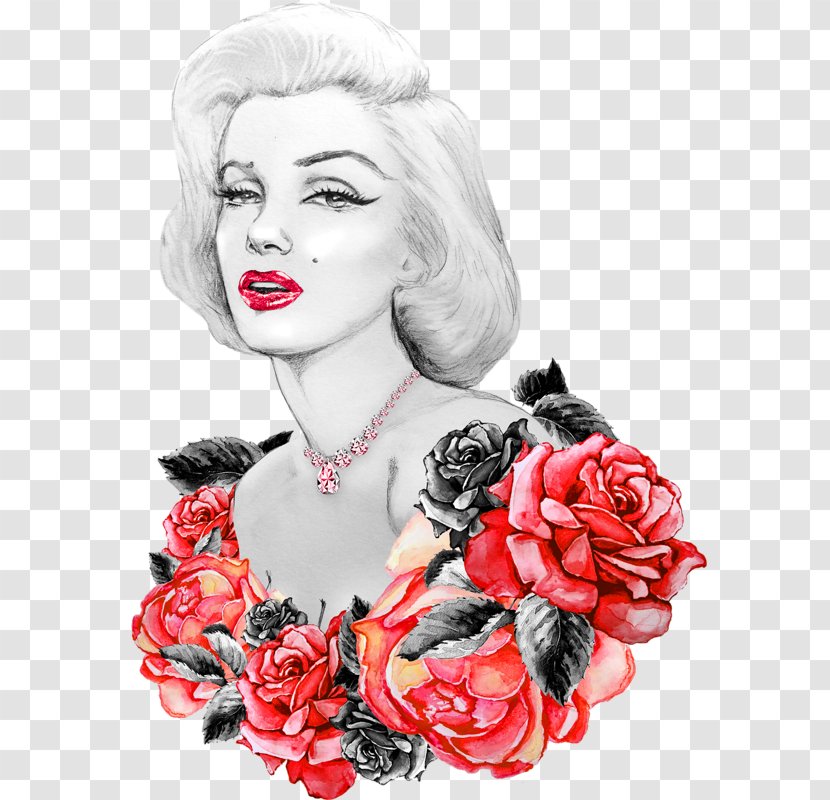 Marilyn Monroe Decoupage Paper Art - Flowering Plant Transparent PNG