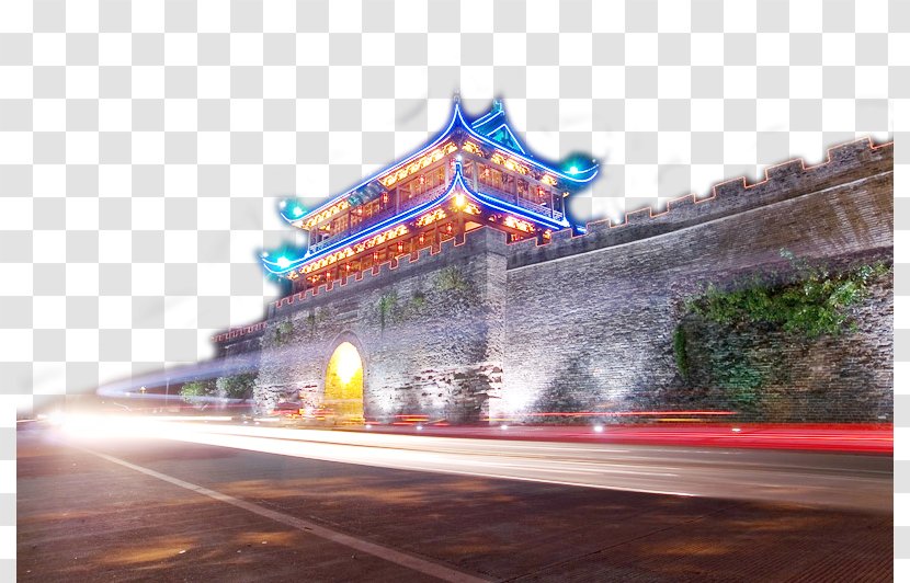Shuitingxiang City Gate Icon - Quzhou - Water Pavilion Door Night View Transparent PNG