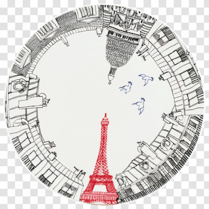 Faïencerie De Gien Arc Triomphe Plate THAT'S PARIS! - Replacements Ltd Transparent PNG