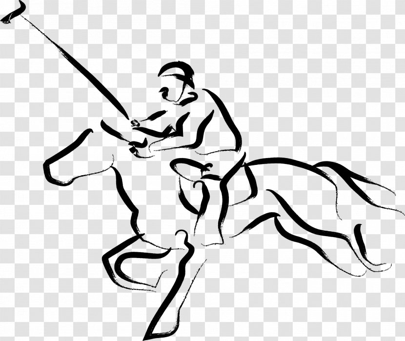 Clip Art - Monochrome Photography - Hand Drawn Stick Figure Playing Polo Transparent PNG