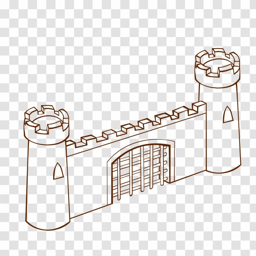 Fortified Gateway Clip Art - Rectangle - Gate Transparent PNG