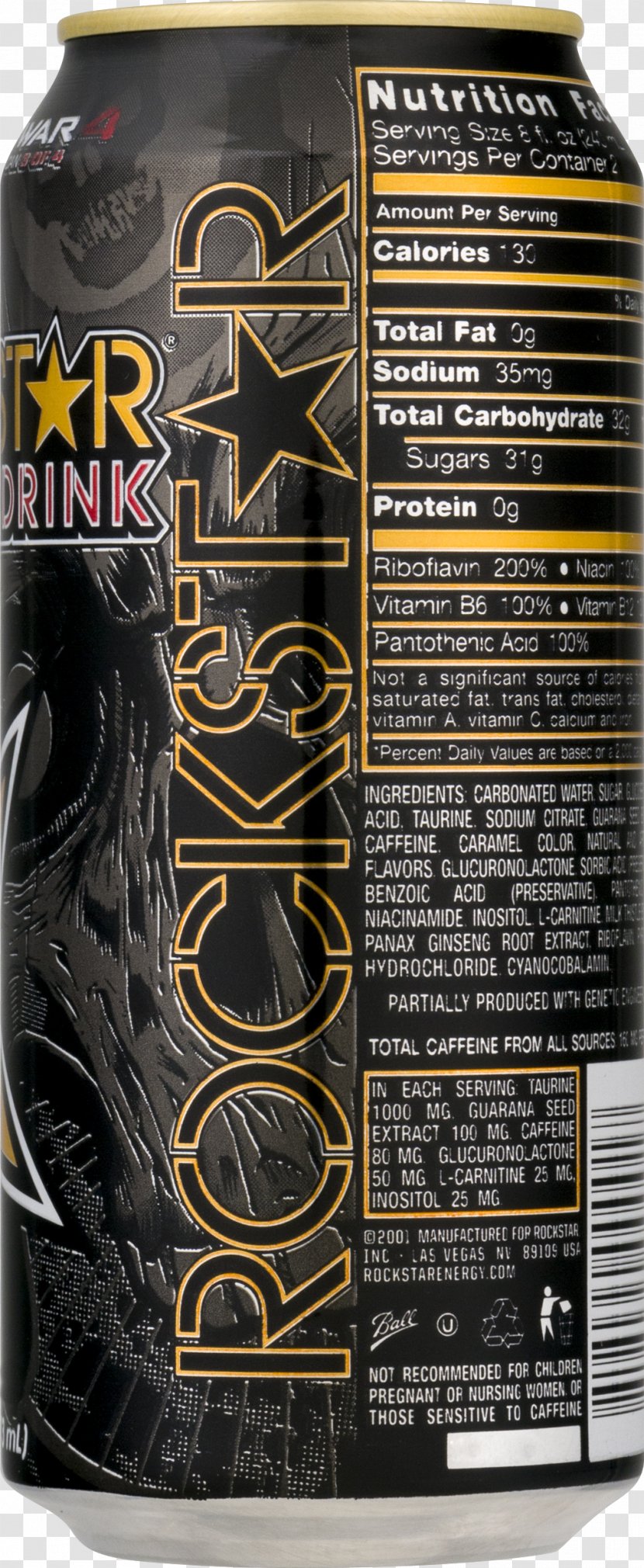 Energy Drink Punch Fizzy Drinks Juice Rockstar - Nutrition Transparent PNG
