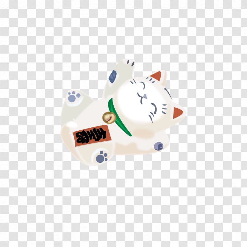 Cat Maneki-neko - Luck - Vector Realistic Fashion Lucky Lying Posture Transparent PNG