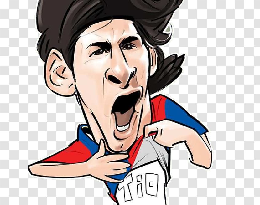 Lionel Messi FC Barcelona Argentina National Football Team Player Caricature - Watercolor Transparent PNG