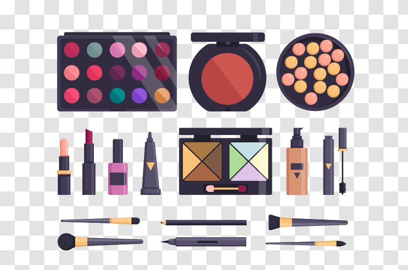 Make-up Watercolor Painting Cosmetics Beauty - Photography - Women Makeup Tools Vector Material Transparent PNG