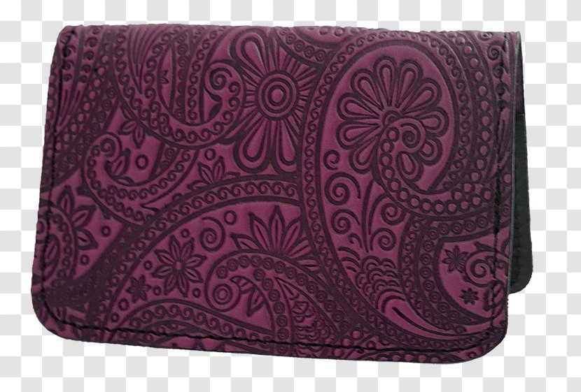 Purple Coin Purse Pink Magenta Wallet - Credit Card - Paisley Transparent PNG