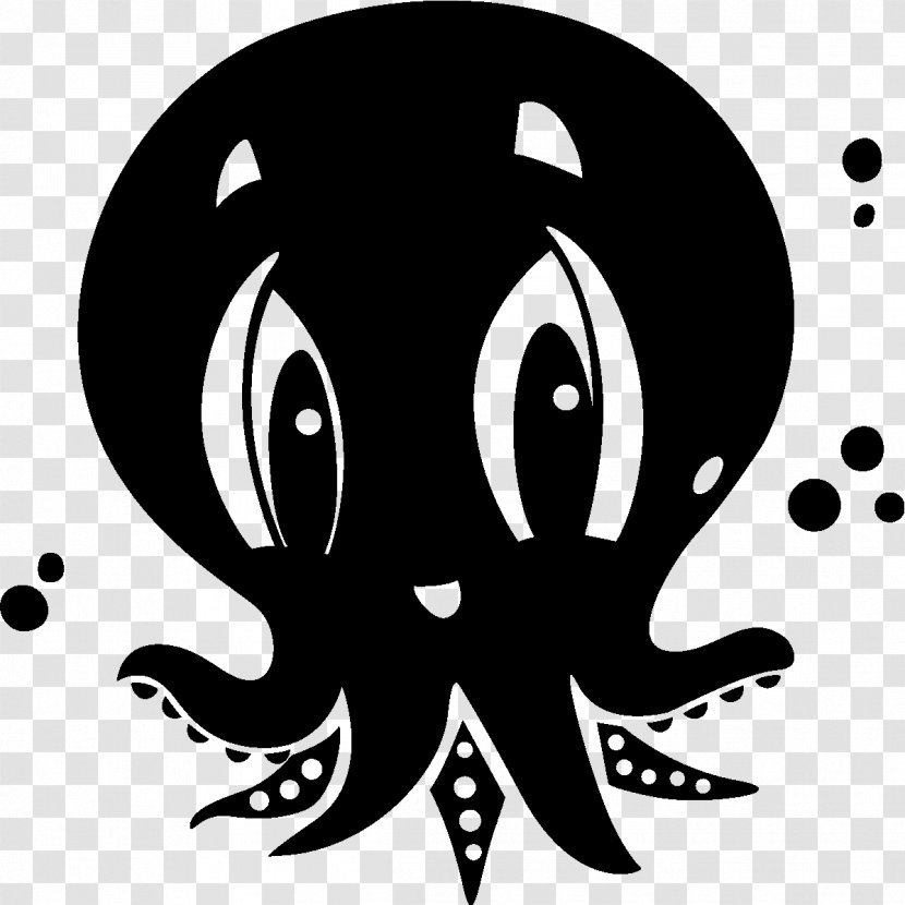 Octopus Logo Black M Clip Art - Silhouette - Antimony Symbol Transparent PNG