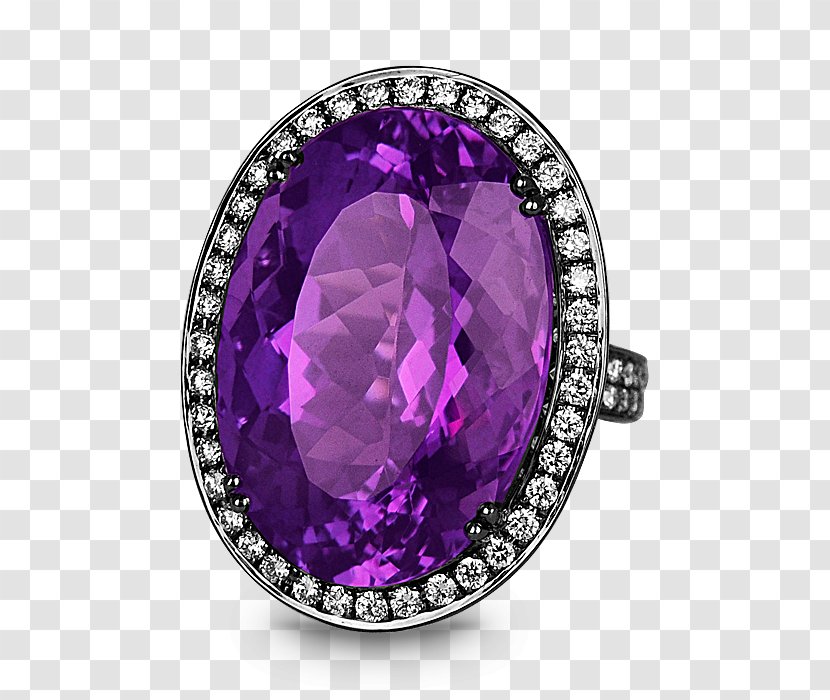 Engagement Ring Amethyst Diamond Wedding Transparent PNG