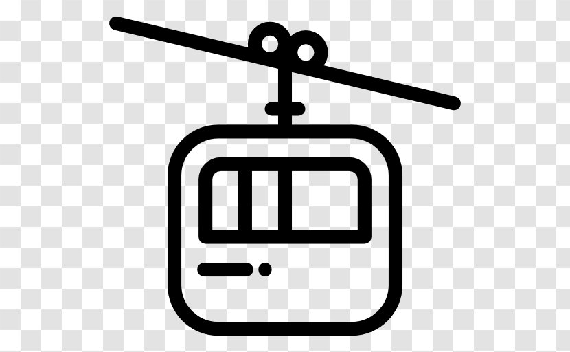 Line Angle Technology Clip Art - Black And White - Cable Car Transparent PNG