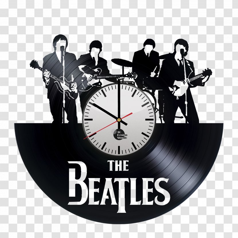 The Beatles Phonograph Record Quartz Clock Vinyl Group - Flower Transparent PNG
