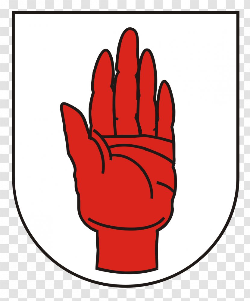 Red Hand Of Ulster Baronet Knight Nobility - Finger Transparent PNG