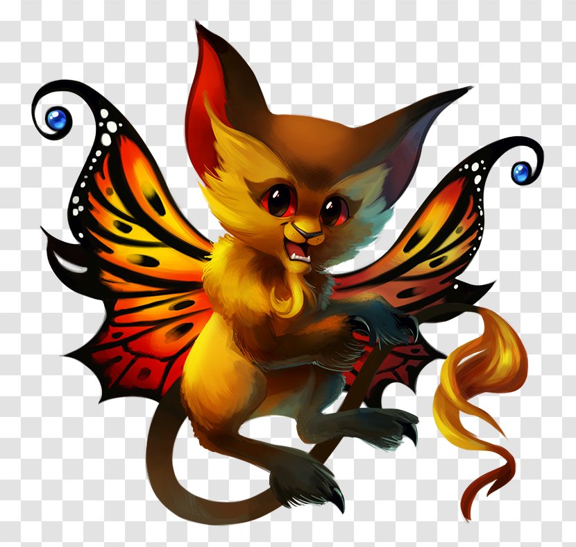 Imp Cat Fairy Gobber Dragon - Mythical Creature Transparent PNG