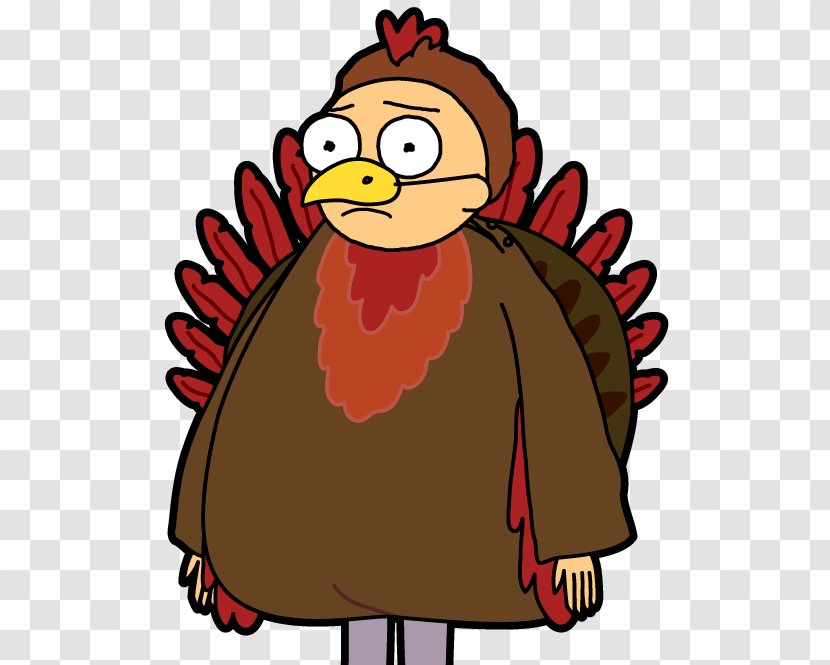 Morty Smith Rooster Wild Turkey Thanksgiving Meat - Fictional Character Transparent PNG