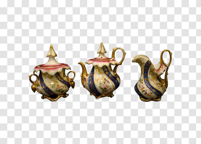 Teapot Porcelain Christmas Ornament - Hand Painted Teacup Transparent PNG