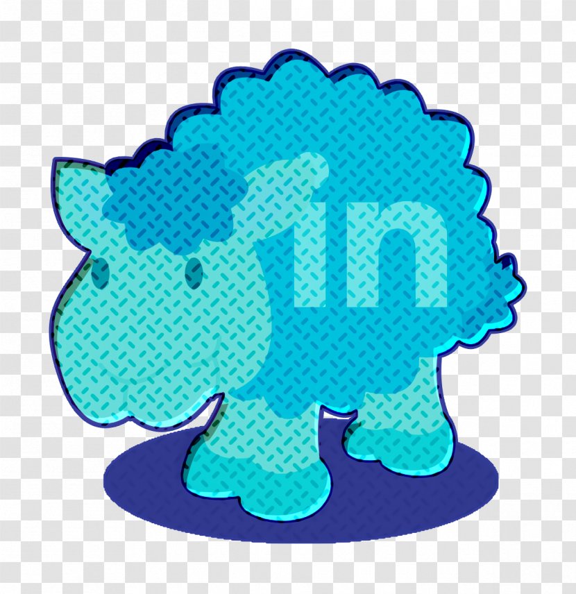 Linkedin Icon Sheep Social Network - Turquoise Transparent PNG
