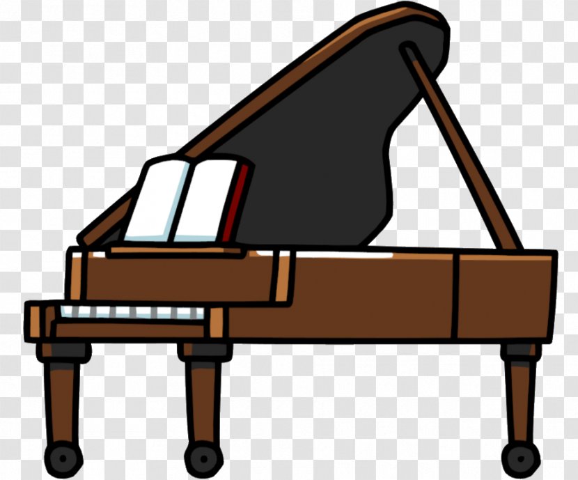 Grand Piano Cartoon Pianist Musical Instruments - Silhouette Transparent PNG