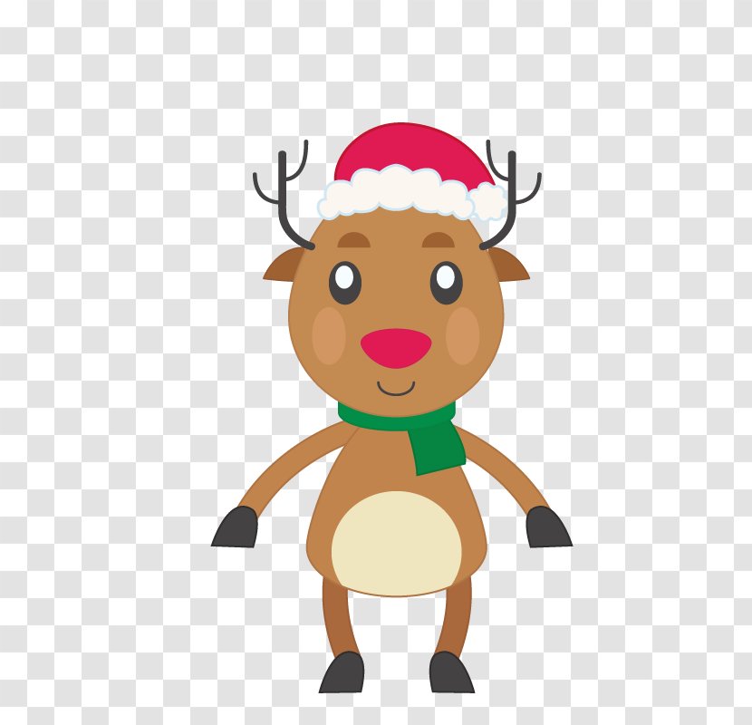 Reindeer Santa Claus Christmas Ornament Stocking - Child Transparent PNG