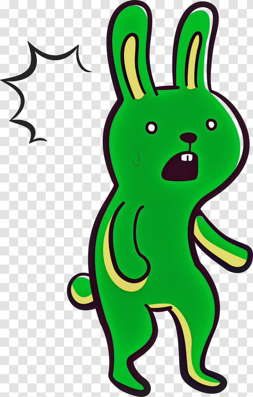Cartoon Green Leaf Animal Figurine Line Transparent PNG