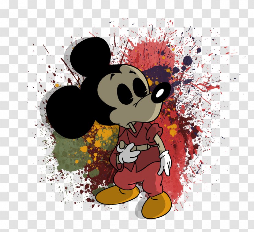 Mickey Mouse Minnie Goofy Smoking - Tree Transparent PNG