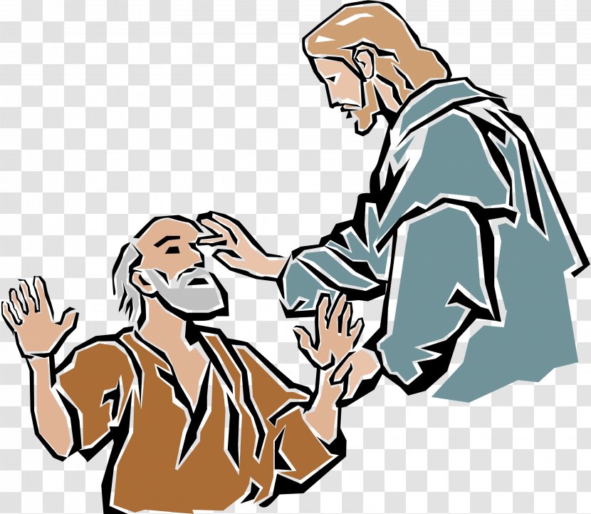 Miracles Of Jesus Healing Bible Clip Art - Cartoon Transparent PNG