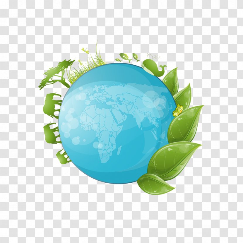 Globe Drawing Ecology Illustration - Natural Environment - Vector Green Earth Transparent PNG