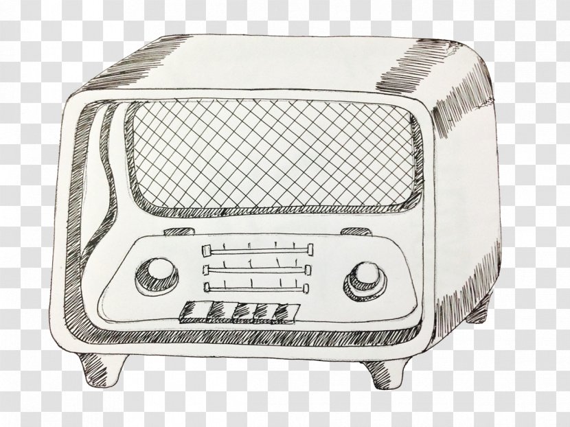 Microwave Oven Cartoon Illustration - FIG Painted Pencil Transparent PNG