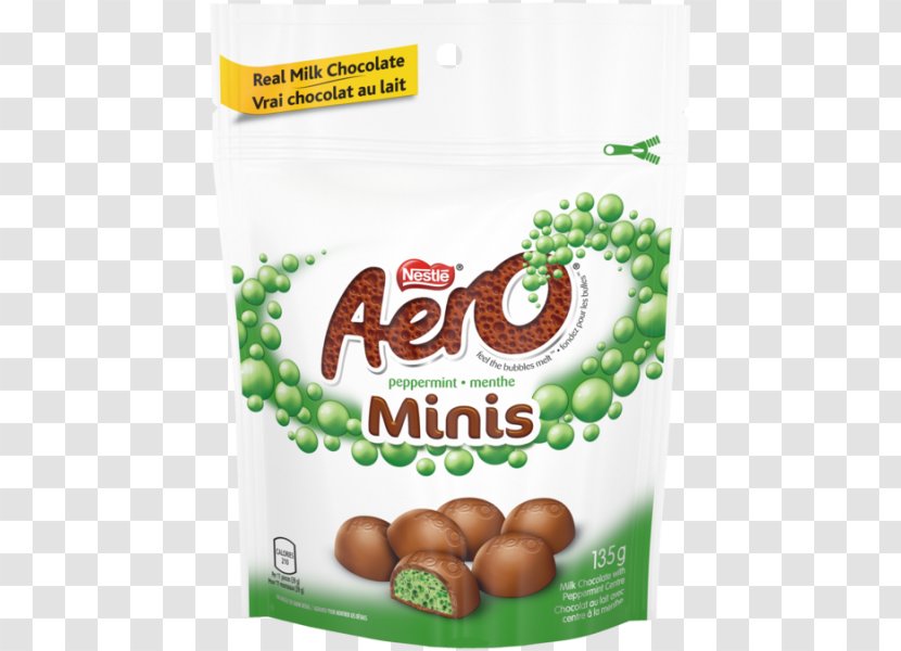 Milk Chocolate Bar MINI Aero - Mint - Title Material Transparent PNG