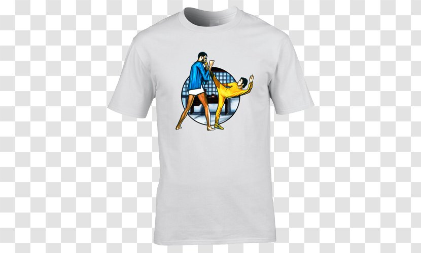 T-shirt Hoodie Gildan Activewear Crew Neck - Yellow - Bruce Lee Transparent PNG