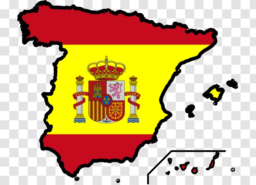 Flag Of Spain Map Clip Art - Text Transparent PNG